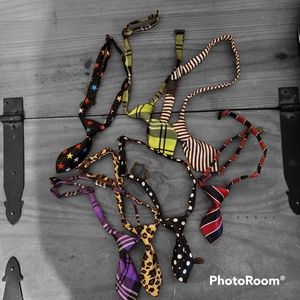 Lot of 7 dog adjustable neck ties